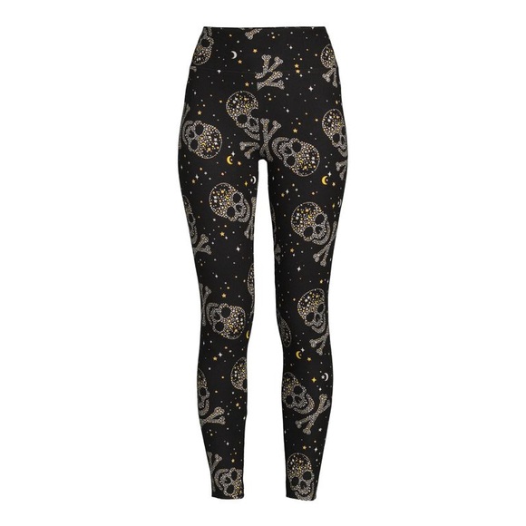 Skull Sueded Leggings nwt Halloween - Picture 1 of 3